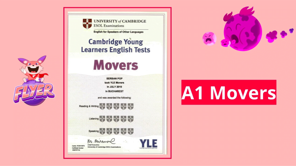 A1 Movers certificate