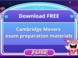 Free Cambridge Movers exam preparation materials for kids